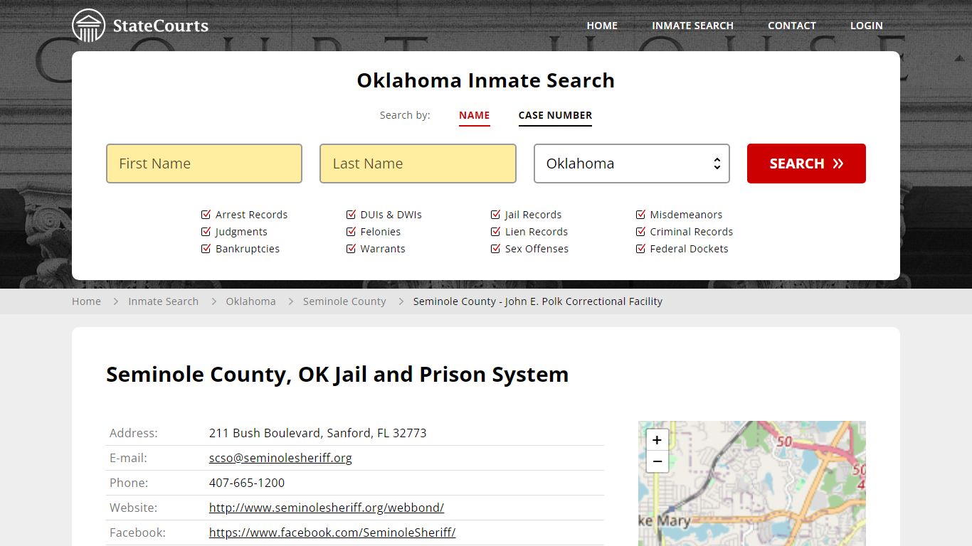 Seminole County, OK Jail and Prison System - State Courts