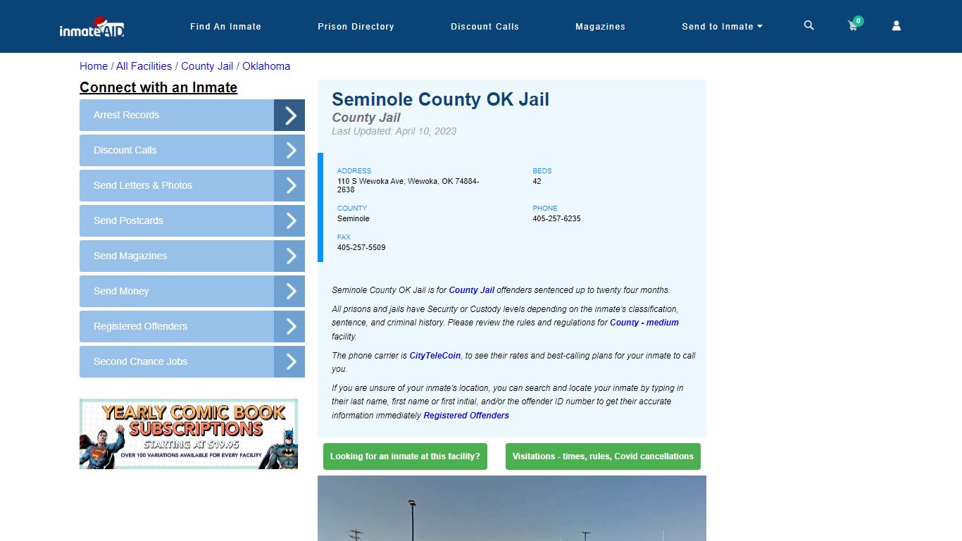 Seminole County OK Jail - Inmate Locator - Wewoka, OK